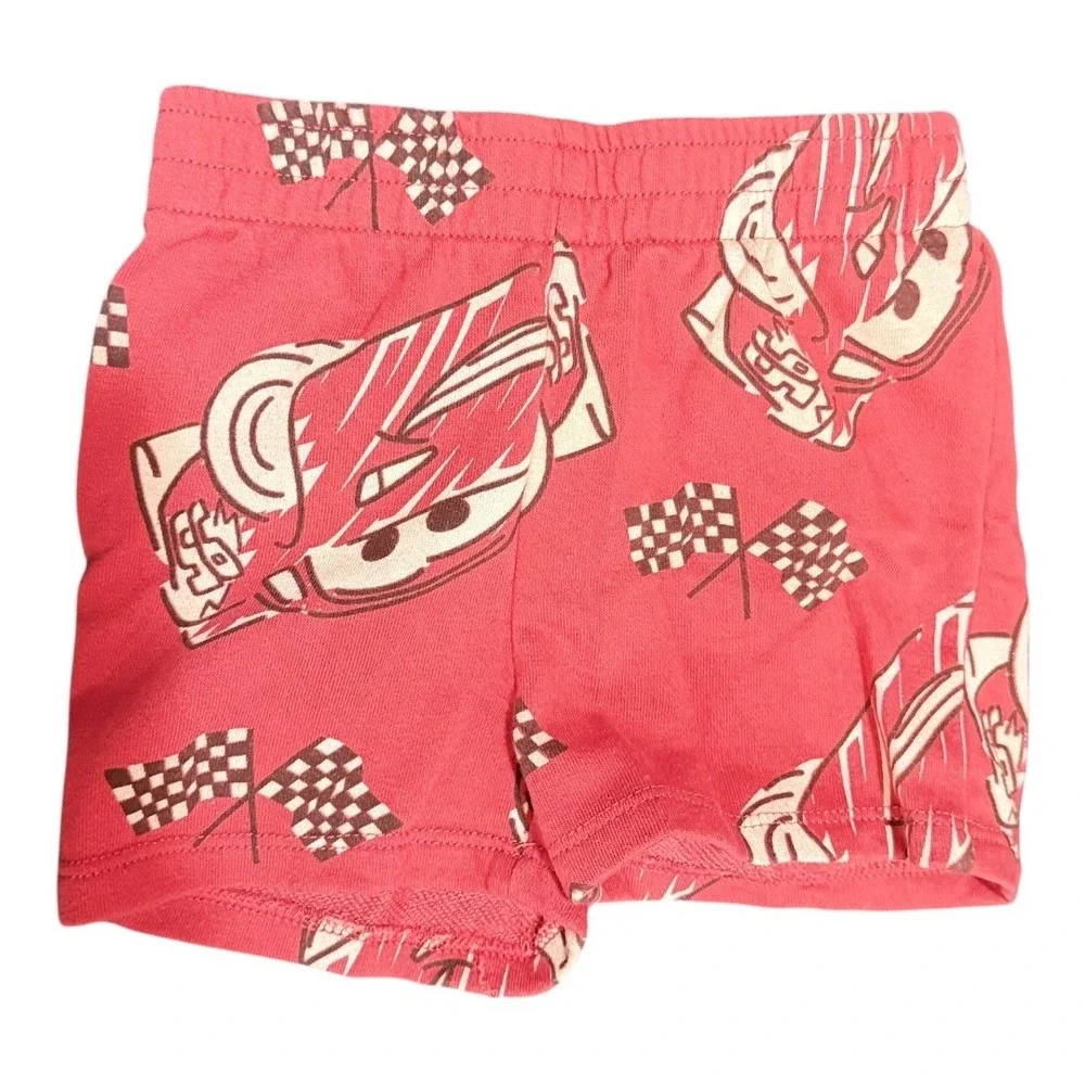 Disney Pixar Cars Sleeveless Hoodie and Shorts Set 12M Red Lightning‎ McQueen